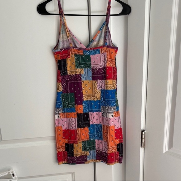 SHEIN Colorful Patchwork Spaghetti Strap Mini Dress - Picture 6 of 8